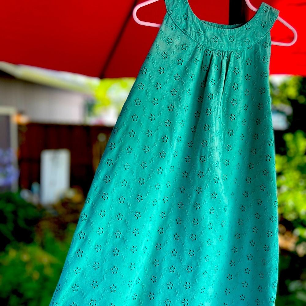 Teal eyelit sundress